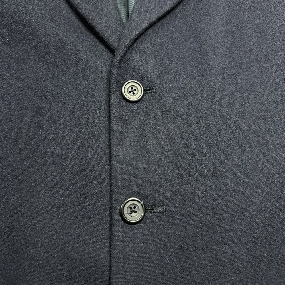 Oscar De La Renta Mens Wool Cashmere Blazer Sports Coat Jacket Dark Blue 42R